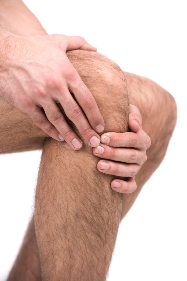 Man suffering from knee pain. Man suffering from knee pain