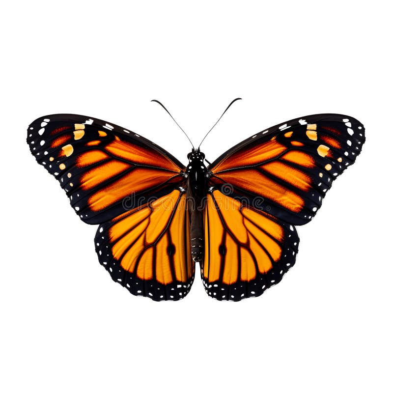 Schmetterling Isoliert Auf Transparentem Weißem Hintergrund