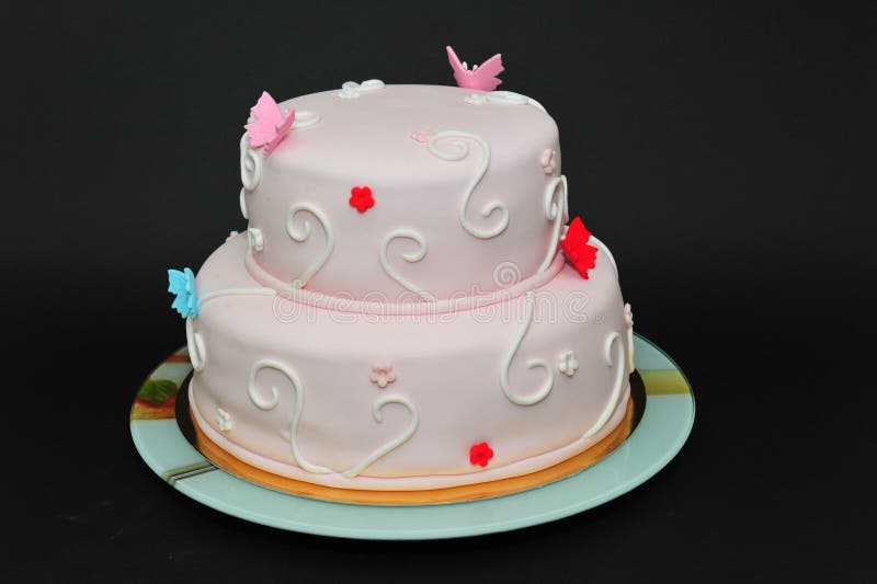 Beautifully crafted fondant cake for a special birthday. Beautifully crafted fondant cake for a special birthday