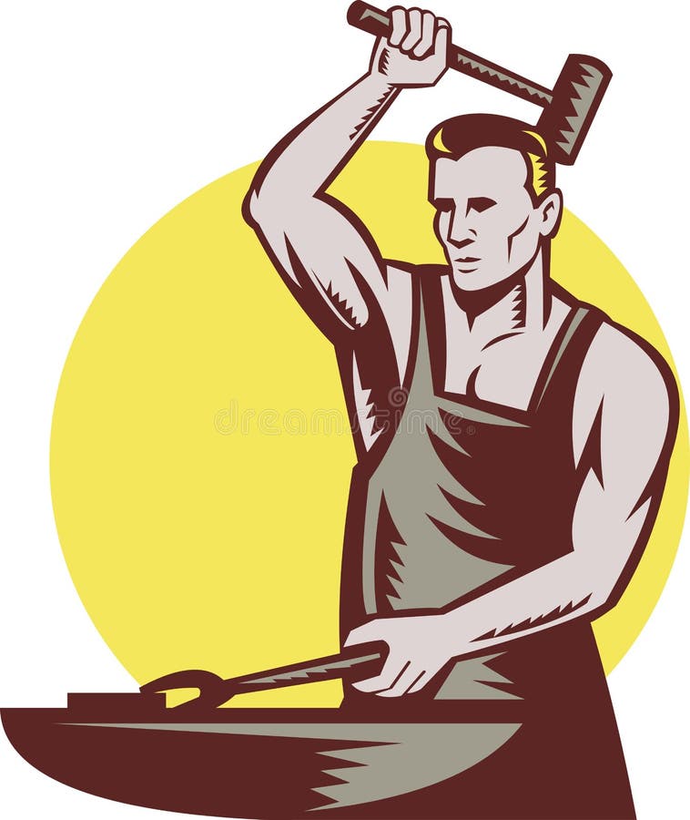 Schmiedeauffallender Hammer lizenzfreie abbildung Schmiedeauffallender Hammer lizenzfreie abbildung