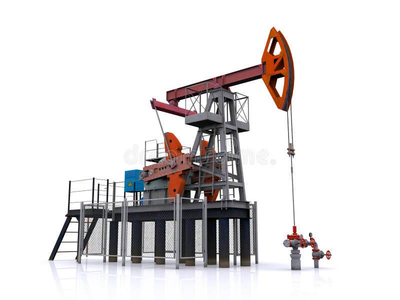 Pumpjack, Arbeitsöl-Pumpen Und Ölplattform, Öl-Pumpe, Mineralölindustrieplakat  Vektor Abbildung - Illustration von energie, rohr: 67152055