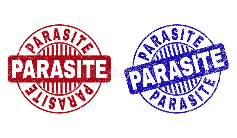Schmutz PARASIT gemasert ringsum Stempel stock abbildung