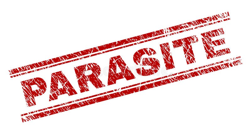 Schmutz strukturiertes PARASIT Stempelsiegel stock abbildung
