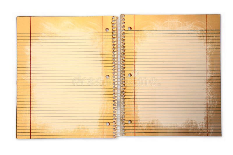 Schmutziges gezeichnetes Schule-Papier in einer Mappe stockfotos Schmutziges gezeichnetes Schule-Papier in einer Mappe stockfotos