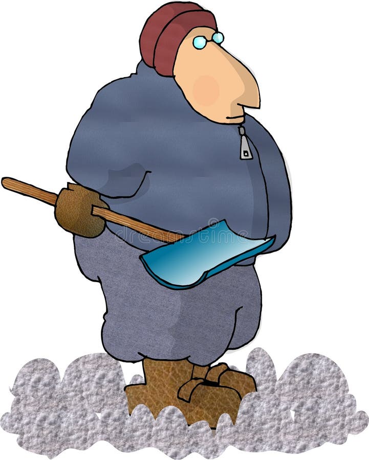 This illustration that I created depicts a man in winter clothing, carrying a snow shovel. This illustration that I created depicts a man in winter clothing, carrying a snow shovel.