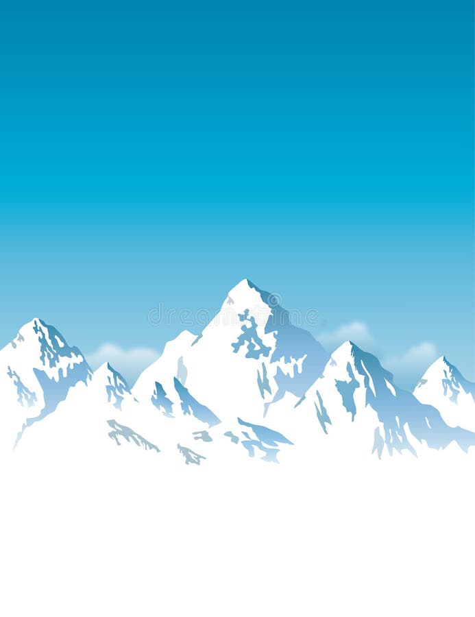 Snow-capped mountains - vector background. Snow-capped mountains - vector background