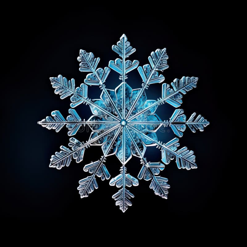 Schneeflocke bietet einen intimen Ausblick auf die Natur, exquisite Kunst. das zarte Eiskristall lizenzfreie abbildung