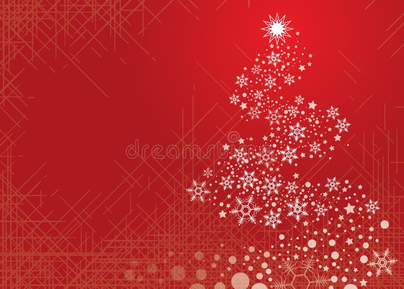Schneeflocke-Weihnachtsbaum lizenzfreie abbildung
