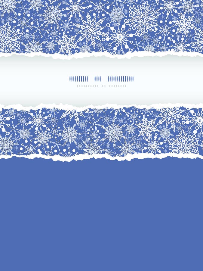 Vector Colorful Snowflake Texture Vertical Torn Frame Seamless Pattern Background with drawn snowflakes on light blue background. Vector Colorful Snowflake Texture Vertical Torn Frame Seamless Pattern Background with drawn snowflakes on light blue background.