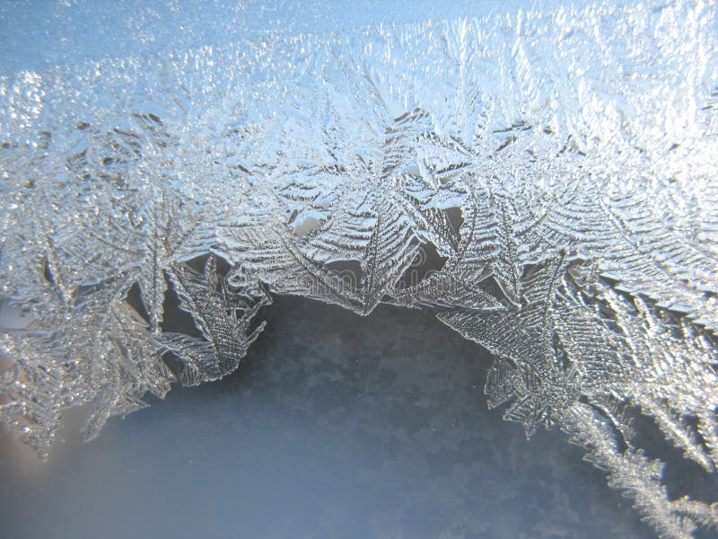 This is snow pattern on winter window. This is snow pattern on winter window