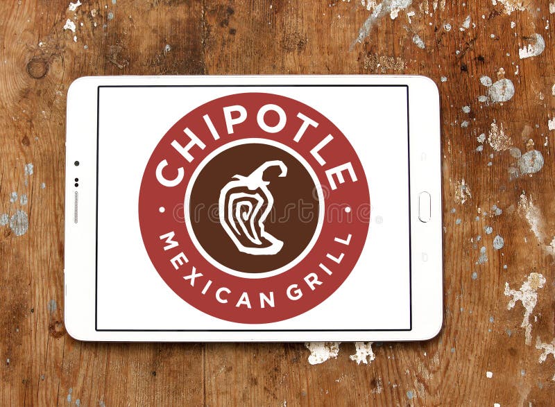 Schnellimbisslogo des chipotle-mexikanisches Grills lizenzfreie stockfotografie Schnellimbisslogo des chipotle-mexikanisches Grills lizenzfreie stockfotografie