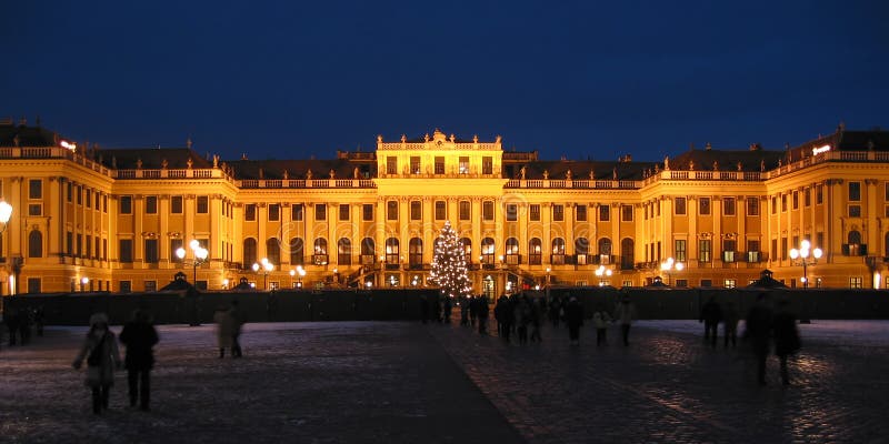 schoenbrunn Vienna zamek nocy wien zdjęcie stock schoenbrunn Vienna zamek nocy wien zdjęcie stock