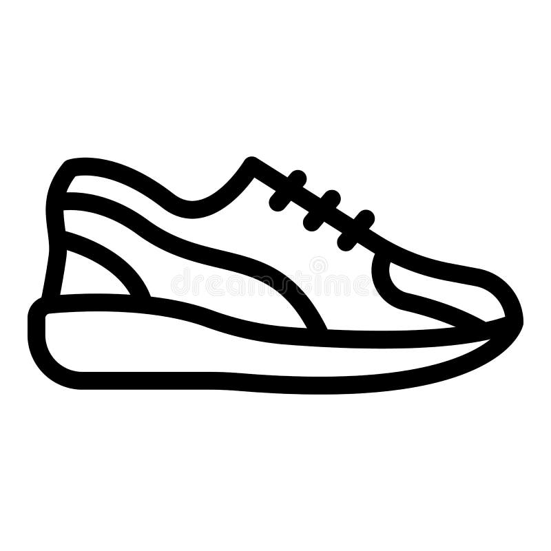 Sneaker shoes icon. Outline sneaker shoes vector icon for web design isolated on white background. Sneaker shoes icon. Outline sneaker shoes vector icon for web design isolated on white background