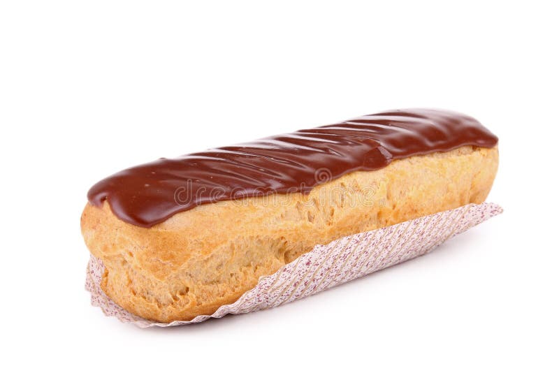 Schokoladen-Éclair stockbilder