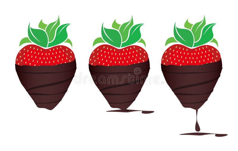 Schokolade-eingetauchte Erdbeeren