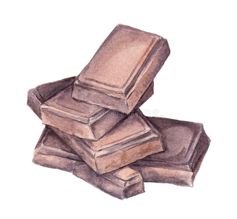 Schokoladenblöcke watercolor