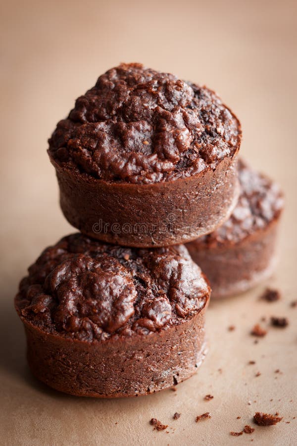 Schokoladenhafer-Kleiemuffins stockbild Schokoladenhafer-Kleiemuffins stockbild