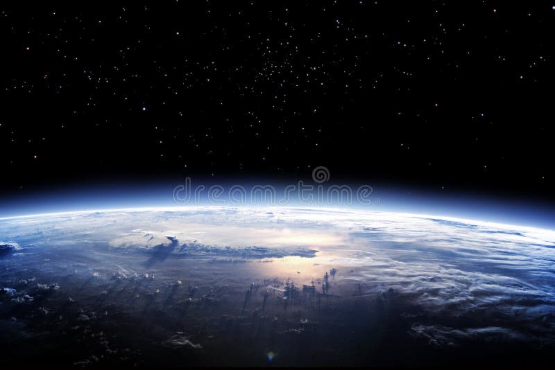 Schone horizon van Aarde van ruimte