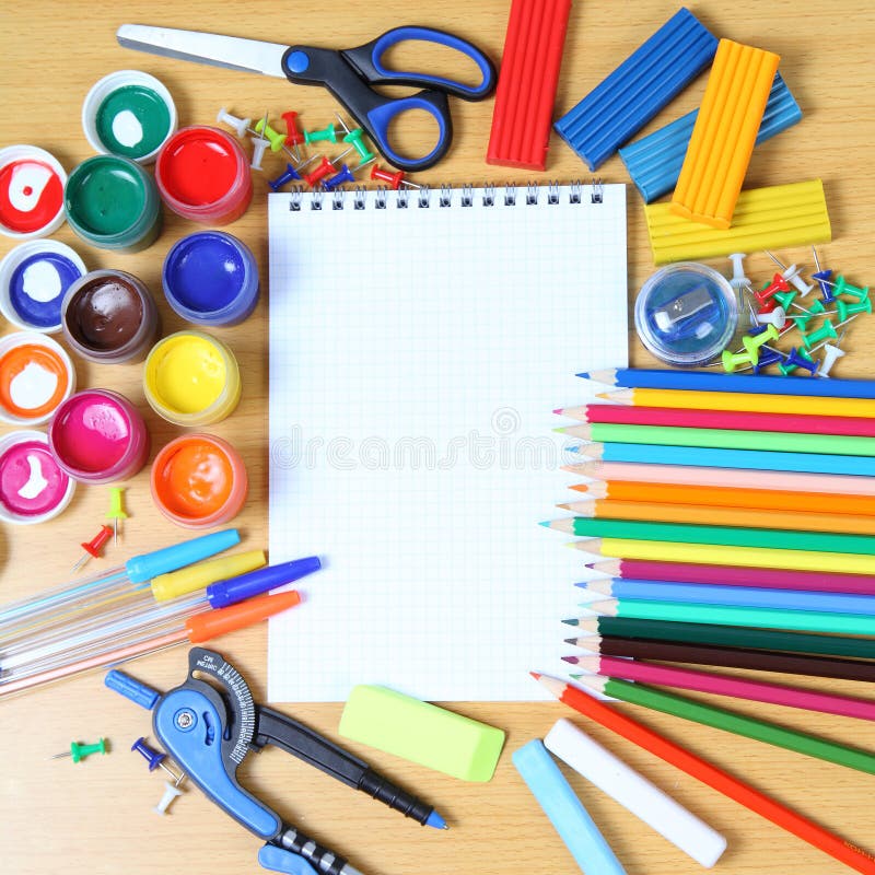 School accessories stock photo. Image of plastic, board 26414702