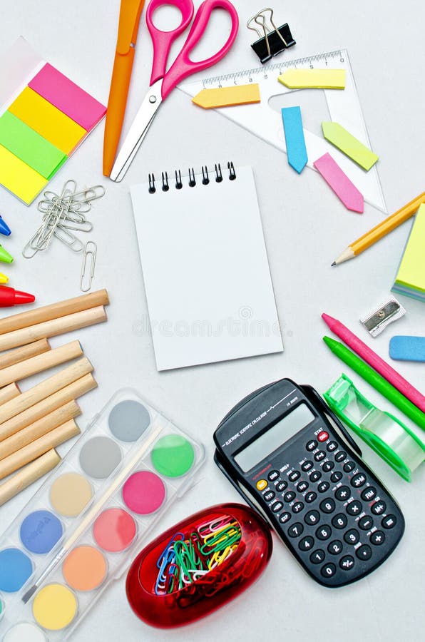 School accessories stock photo. Image of subject, color 27756754