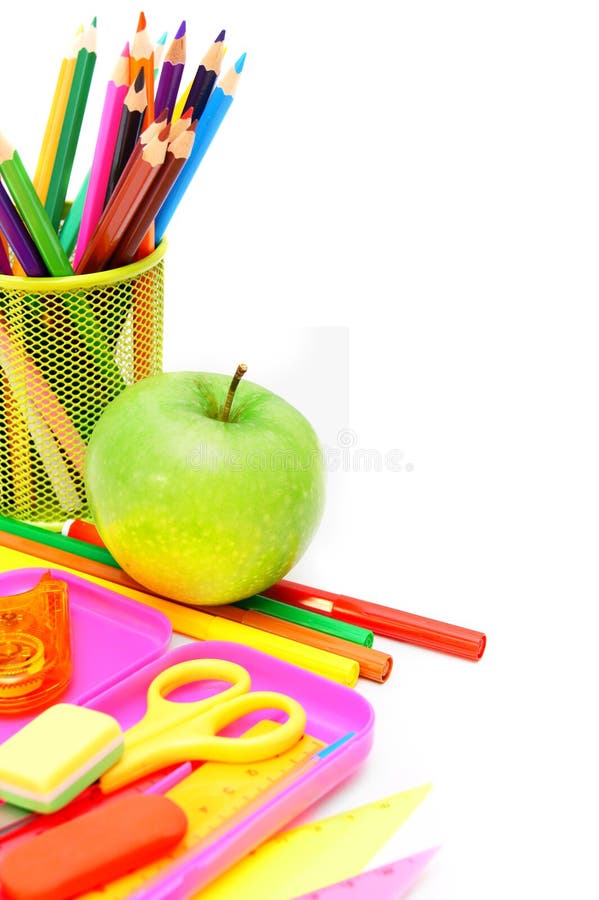 School accessories . stock photo. Image of metal, isolated 26800946