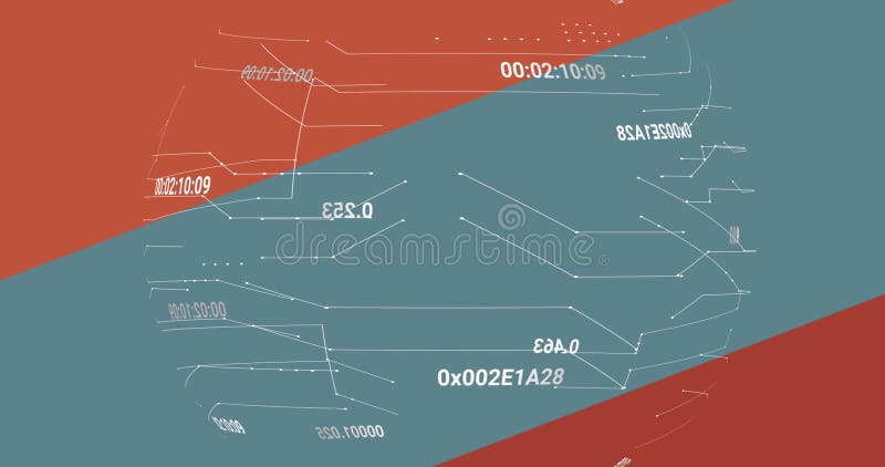 In School, Animation of Digital Data and Code Lines Creating Geometric ...