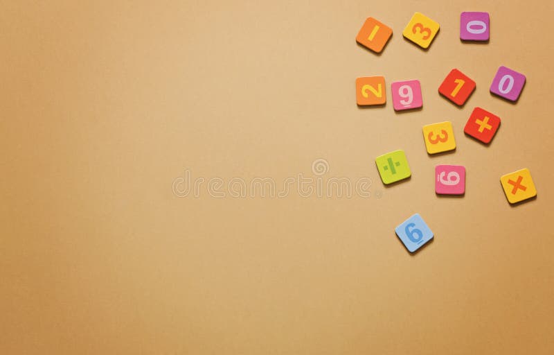 School Background - Numbers on Beige Background with Copy Space. Mathematics  Concept, Math Stock Image - Image of subtraction, heap: 172984513