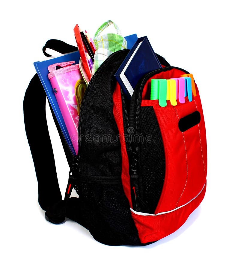 School backpack royalty free stock images