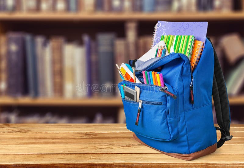 School backpack royalty free stock image