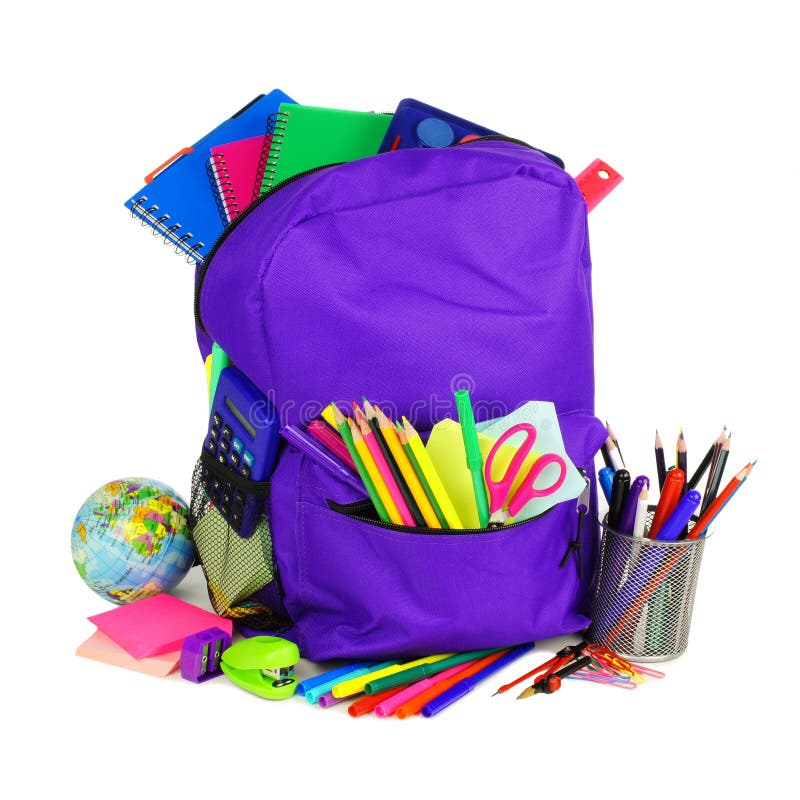 School backpack royalty free stock photo