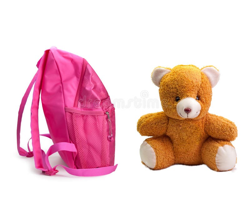 High Quality Plush Soft TEDDY BEAR School Bags for Kids Playschool Baby School  Bag Pink 16 inch