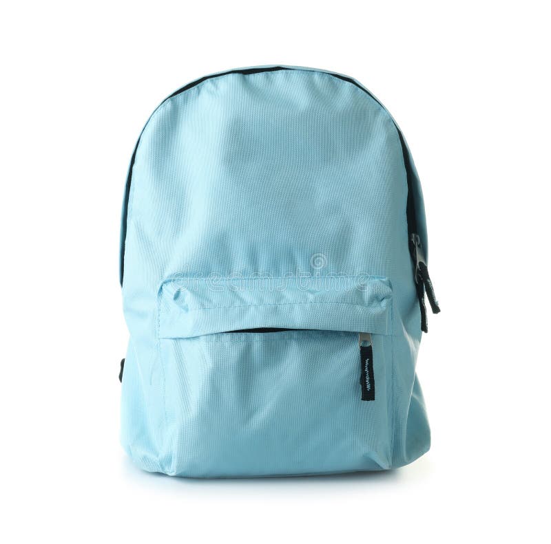 School Backpack on White Background Stock Image Image of pupil
