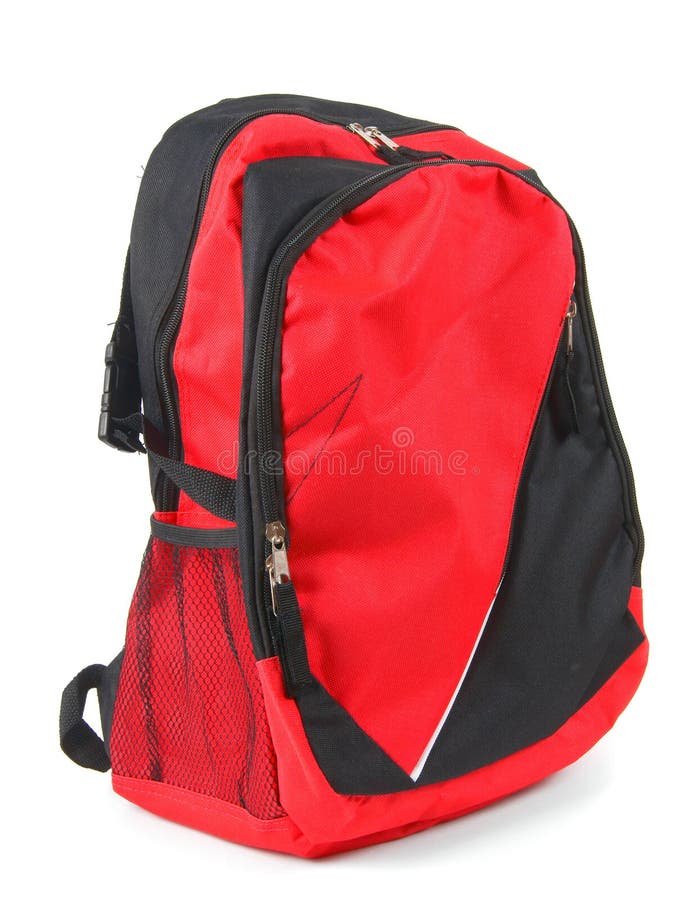 School Backpack. On White Background. Stock Image Image of knapsack