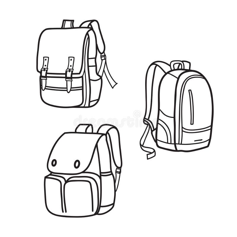 Backpack Or School Bag Drawing Schoolbag Backpack Drawing Vector, Schoolbag,  Backpack, Drawing PNG and Vector with Transparent Background for Free  Download