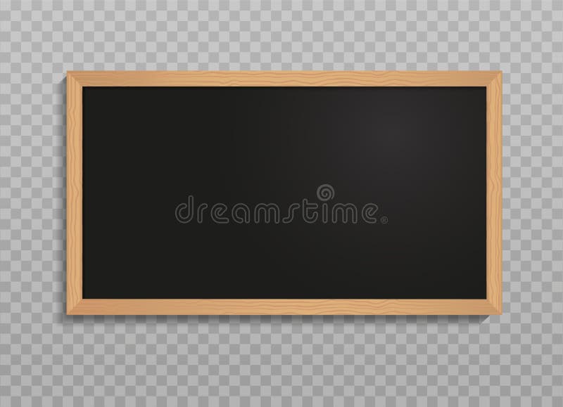 Chalk board isolated on transparent background. blackboard