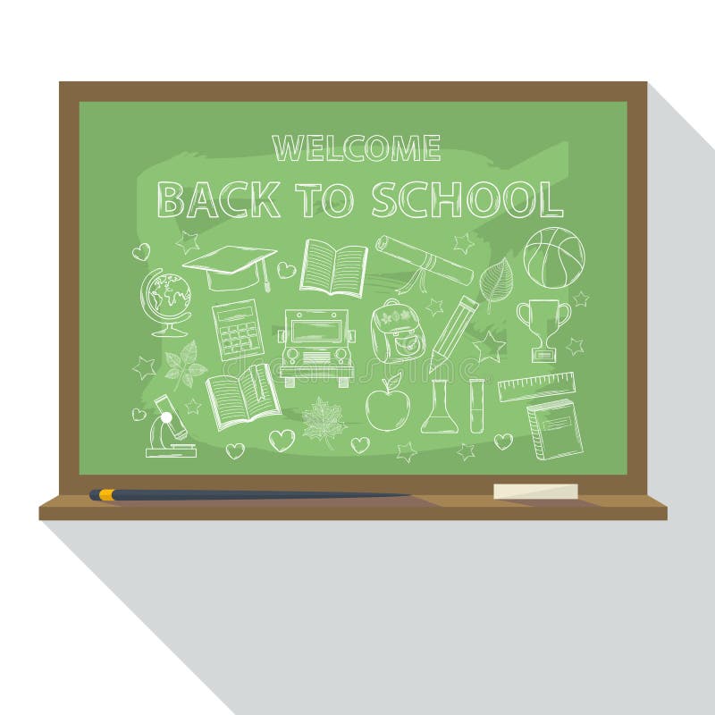 Green school chalk board Royalty Free Vector Image