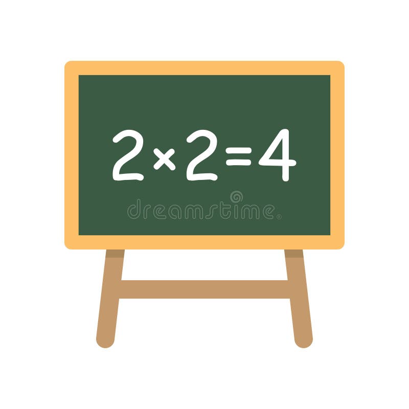School board with Simple Equation vector illustration