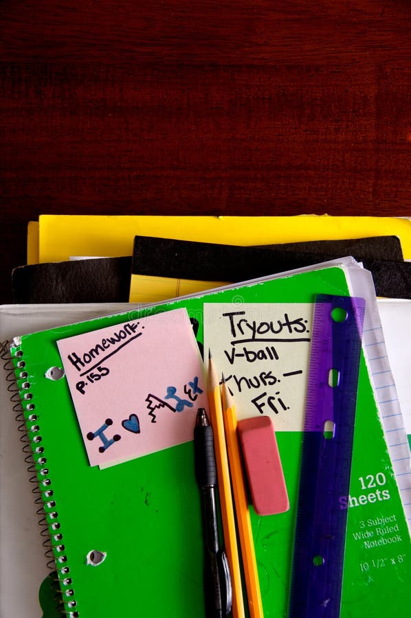 School books, supplies stock photo. Image of post, notebook 2324286