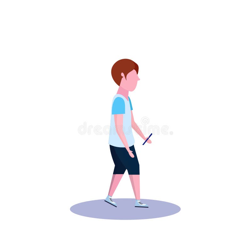 School Boy Profile Avatar Icon Isolated Male Cartoon Character