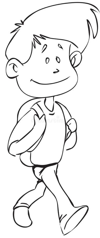 child walking clipart black and white