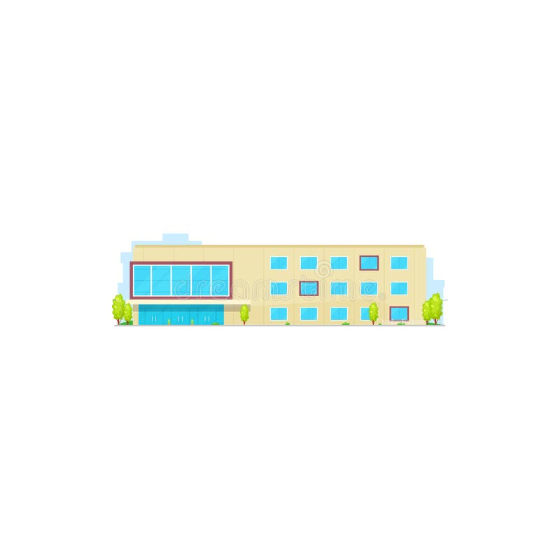 School building, college university icon education vector illustration
