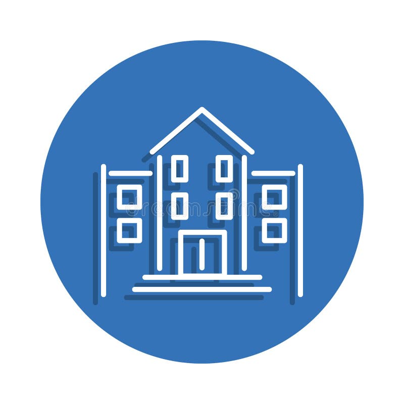 School Building Colored Icon. Simple Color Vector of Education Icons