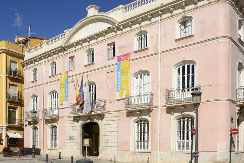 School Building in Old Valencia. Spain Editorial Stock Photo Image of