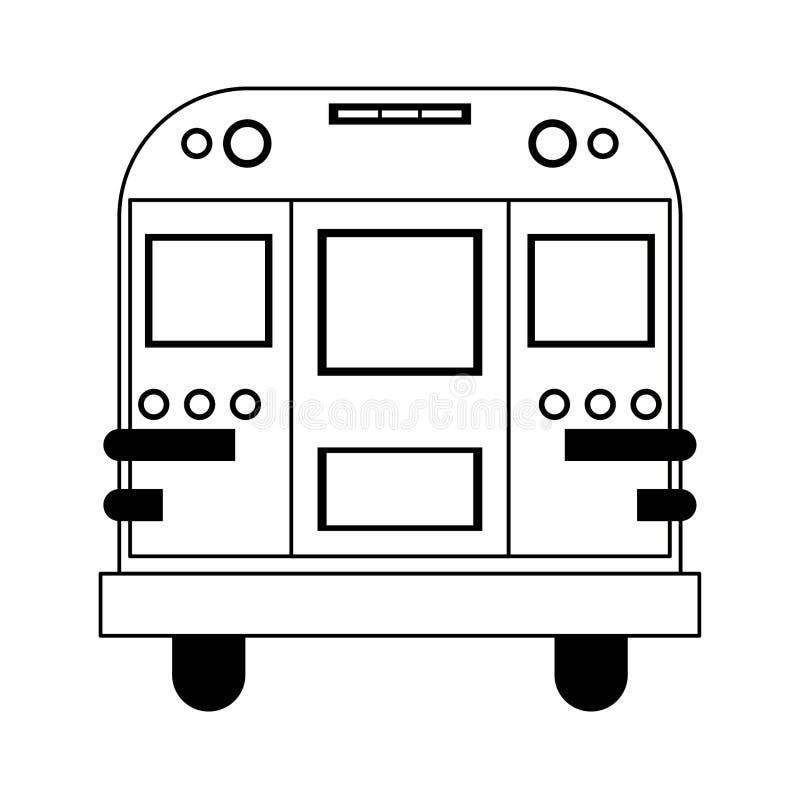 School Bus Backview Isolated Cartoon in Black and White Stock Vector - Illustration of auto, vector: 151107068 School Bus Backview Isolated Cartoon in Black and White Stock Vector - Illustration of auto, vector: 151107068