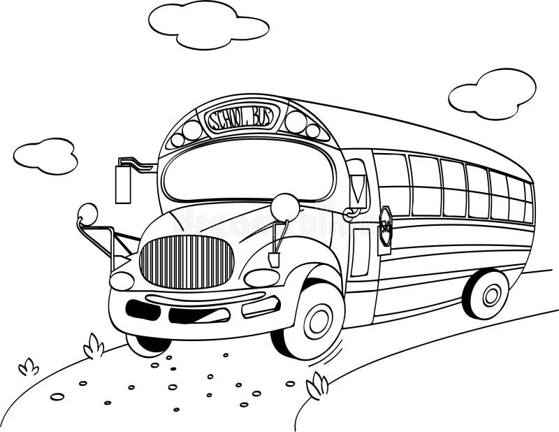 bus coloring page
