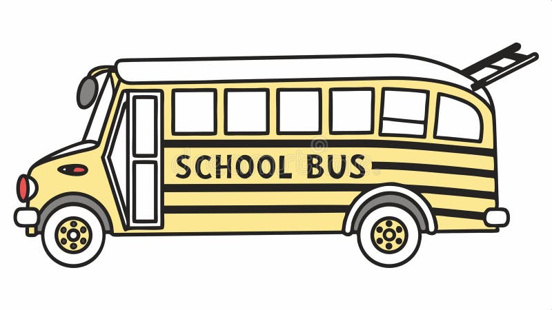 School bus illustration, transportation design, and education theme. vector design Generative AI royalty free illustration