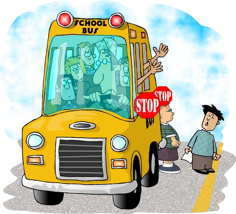 School Bus Stop vector illustration School Bus Stop vector illustration