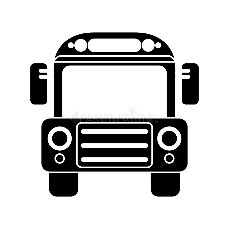 School Bus Transport Design Pictogram Stock Vector - Illustration of