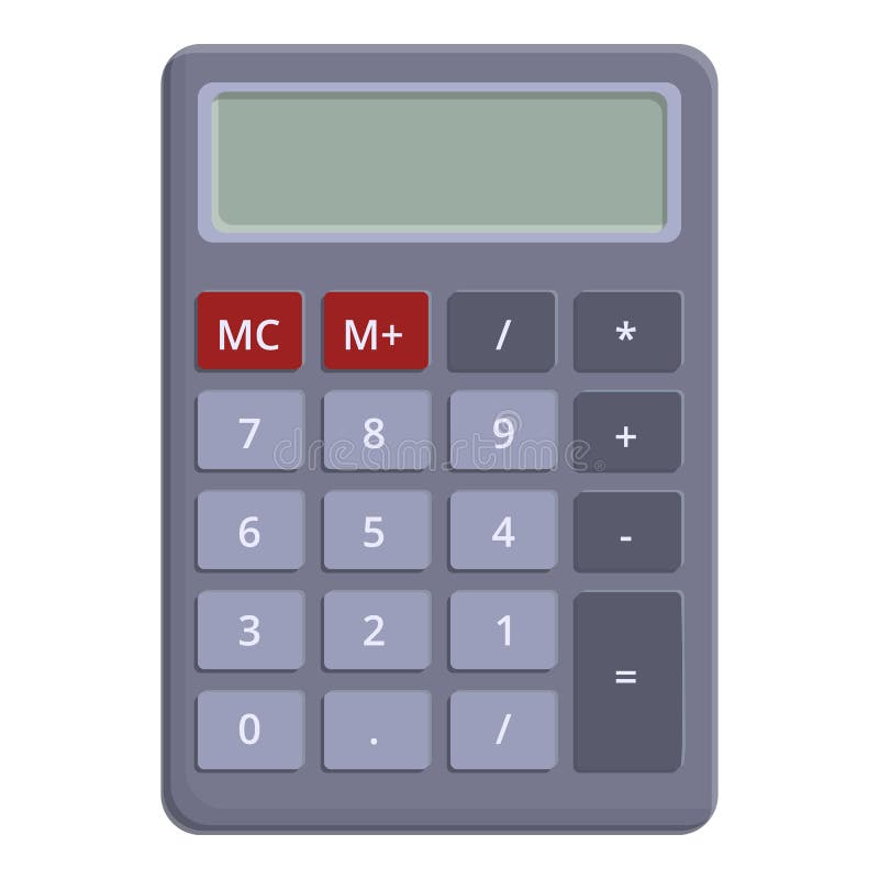 School Calculator Icon, Cartoon Style Stock Vector - Illustration of  object, icon: 189188636