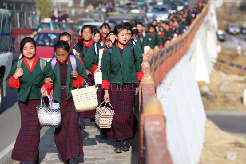 School children, Bhutan